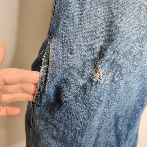 Current/Elliott The Frayed Edge Shift Dress in Bombay Destroy Size 0 - Picture 5 of 12